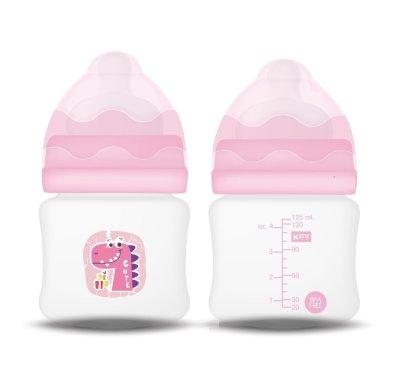 ขวดนม Tritan​ Premium รุ่นคอกว้าง  ขนาด 4 ออนซ์ (สีชมพู)