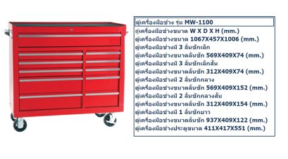 ตู้เก็บอุปกรณ์เครื่องมือช่างติดล้อ