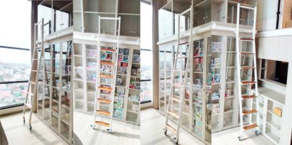 บันไดรางเลื่อนเหล็กขั้นเป็นไม้ตะแบบ ออริจิ้น ปลั๊ก แอนด์ เพลย์ สิรินธร สเตชั่น 089-1468234, 083-0687677