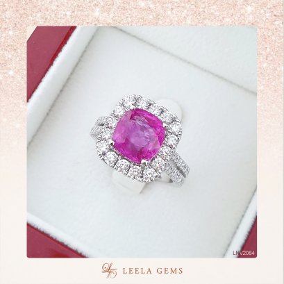 Pink Burmese Ruby Ring