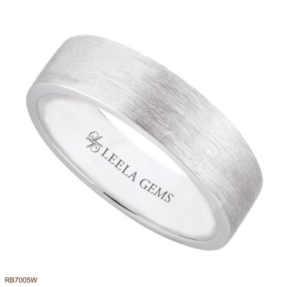 แหวนเกลี้ยงทองขาว 18K
