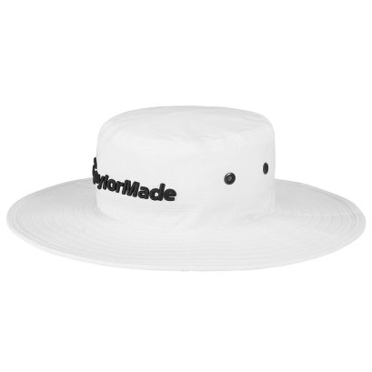 Taylormade METAL EYELIT BUCKET HAT WHITE