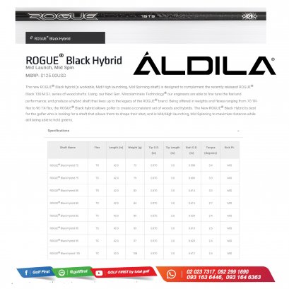 ALDILA  ROGUE® Black Hybrid
