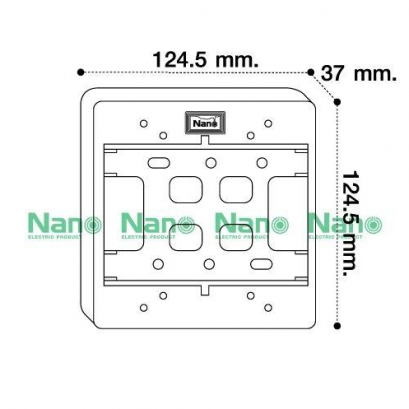 Nano กล่องลอยขอบเหลี่ยม รุ่น NANO-404-2 / NANO-404-2B (สำหรับหน้ากากตระกูล 402)