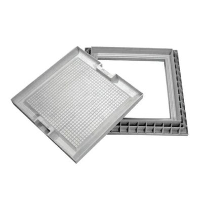 ฝาเหลี่ยม รุ่น MSC DOS ปูกระเบื้องบนฝาได้ 48×48 ซม.