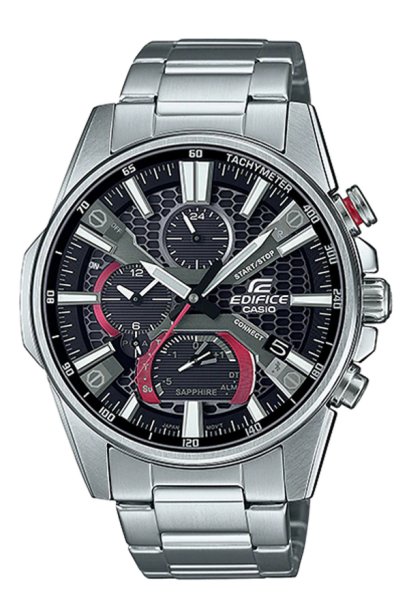 Casio Edifice นาฬิกาข้อมือผู้ชาย สายสแตนเลส รุ่น EQB-1200D-1A - สีเงิน
