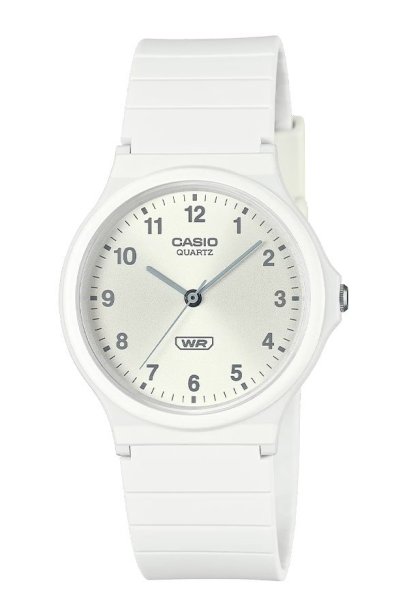 Casio Standard นาฬิกาข้อมือผู้ชาย สายเรซิ่น รุ่น MQ-24B-7B - สีขาว