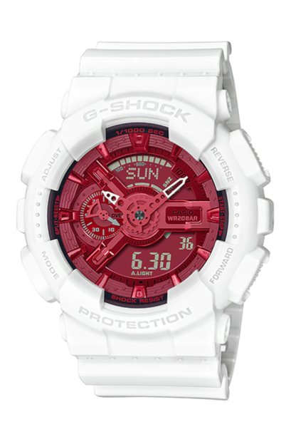 Casio G-Shock นาฬิกาข้อมือผู้ชาย สายเรซิ่น รุ่น GA-110DBR-7A - สีขาว