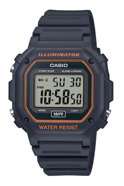 Casio Standard Digital นาฬิกาข้อมือ สายเรซิ่น รุ่น F-108WH-8A2  สีเทา