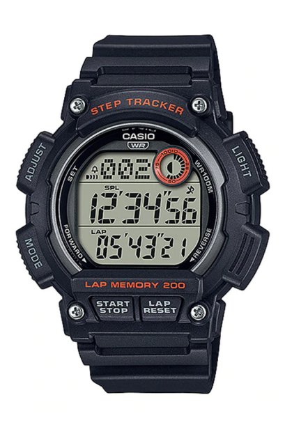 Casio Standard นาฬิกาข้อมือผู้ชาย สายเรซิ่น รุ่น WS-2100H-1A  / สีดำ