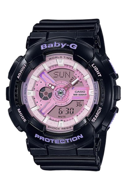 Casio Baby-G นาฬิกาข้อมือผู้หญิง สายเรซิ่น รุ่น BA-110PL-1A  สีดำ