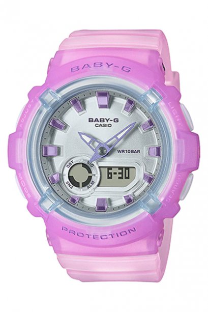Casio Baby-G นาฬิกาข้อมือผู้หญิง สายเรซิ่น รุ่น BGA-280-6A สีชมพู สีม่วง