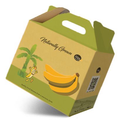 กล่องกล้วย,กล่องผลไม้ Brand : Naturally Grown