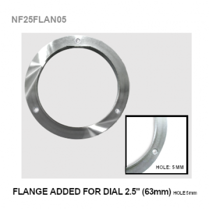 FLANGE ADDED FOR DIA 2.5"(63mm) HOLE 5mm