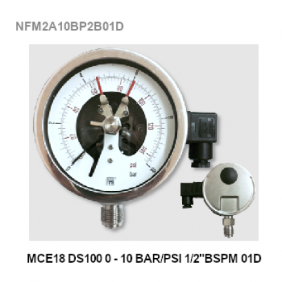 MEC18 DS100 0-10Bar/psi 1/2" BSPM 01D