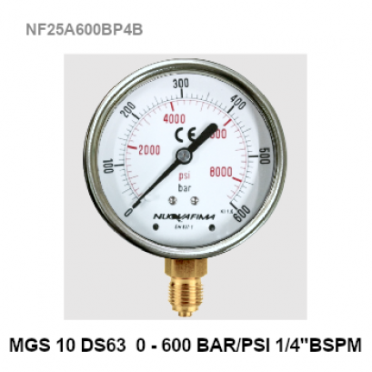 0-600Bar pressure gauge