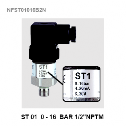 ST1 Pressure transmitter for industrial application, compact design, ceramic sensor