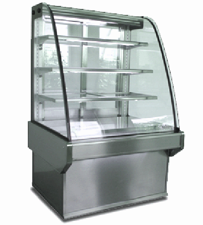 ตู้โชว์เบเกอรี่ กระจกสโลป ยาว 1.00 เมตร