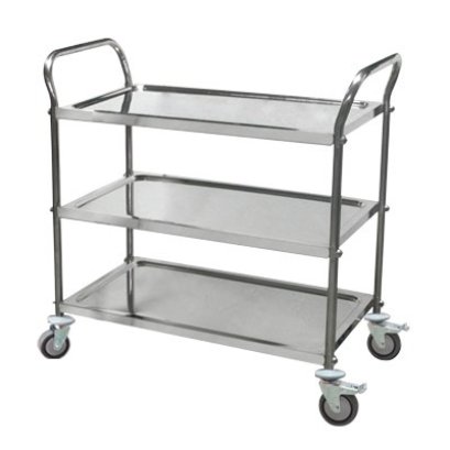  รถเข็นวางของหรือเก็บจานชาม 3 ชั้น มีมือจับ 2 ด้านพร้อมล้อ