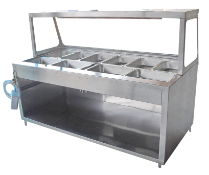 ตู้อุ่นอาหารแบบมีตู้เก็บของด้านล่าง