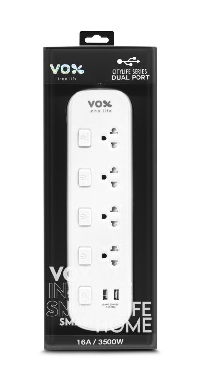 Vox City Life 16A 3500W Series DUAL PORT : MODEL CTA-452