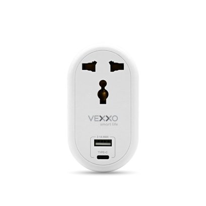 Universal Adapter 1 Outlet / 1 USB / 1 Type - C Model VAP-012