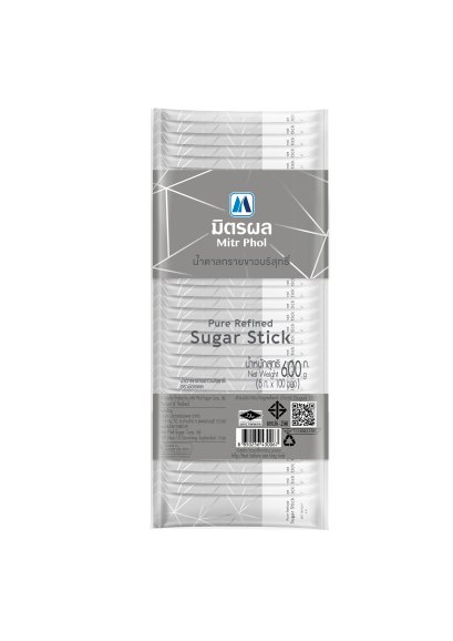 น้ำตาลทรายขาวบริสุทธิ์มิตรผล ชนิดซองยาว 6 กรัม