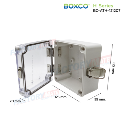 BOXCO BC-ATH-121207 กล่องกันน้ำฝาใส Plastic Enclosure Boxes