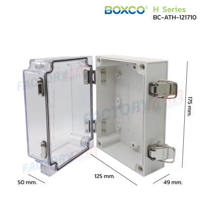 BOXCO BC-ATH-121710 กล่องกันน้ำฝาใส Plastic Enclosure Boxes