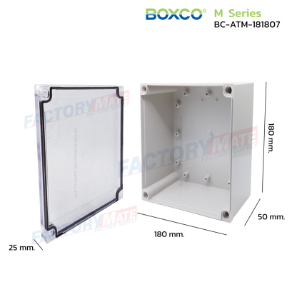 BOXCO BC-ATM-181807 กล่องกันน้ำฝาใส Plastic Enclosure Boxes