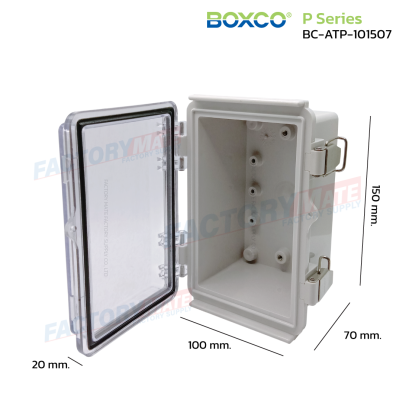 BC-ATP-101507 P-Series กล่องพลาสติกกันน้ำฝาใส BOXCO