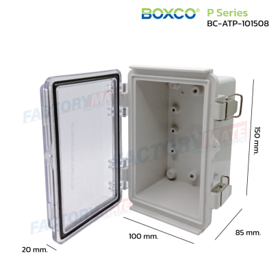 BC-ATP-101508 P-Series กล่องพลาสติกกันน้ำฝาใส BOXCO