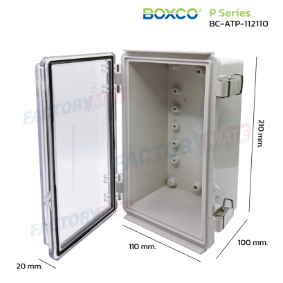 BC-ATP-112110 P-Series กล่องพลาสติกกันน้ำฝาใส BOXCO