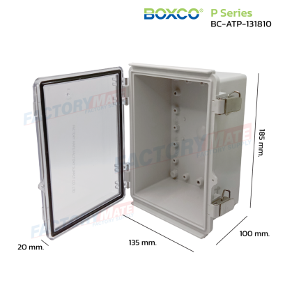 BC-ATP-131810 P-Series กล่องพลาสติกกันน้ำฝาใส BOXCO