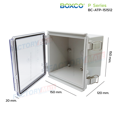 BC-ATP-151512 P-Series กล่องพลาสติกกันน้ำฝาใส BOXCO