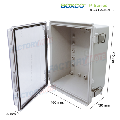 BOXCO BC-ATP-162113 P-Series กล่องพลาสติกกันน้ำฝาใส 