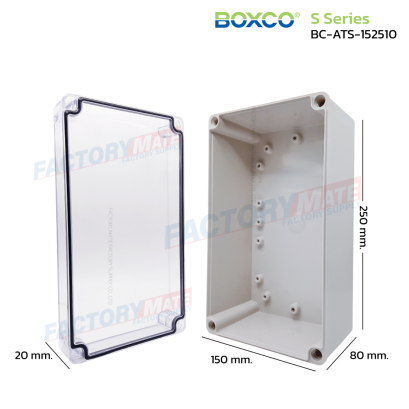 BC-ATS-152510 Boxco กล่องพลาสติกกันน้ำฝาใส่ IP66/67