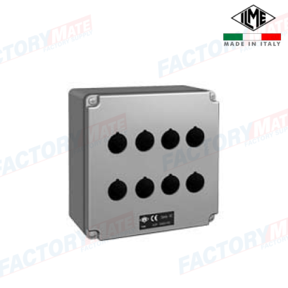 ILME A2P 1515.08 Push Buttton Box, AC series, Without cable entry, 8 holes for unit Ø 22