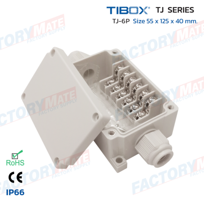 TIBOX TJ-6P Plastic Terminal Block Box