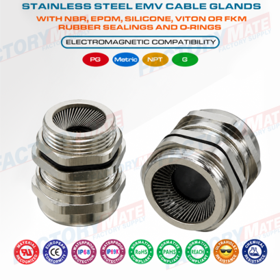 EMC/EMV Cable Glands Stainless Steel SS304, SS316, SS316L for Shielded & Screened Cables