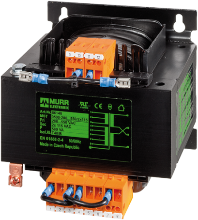MST 1-PHASE CONTROL AND ISOLATION TRANSFORMER P: 320-500VA IN: 230/400VAC +/- 15VAC OUT: 230VAC