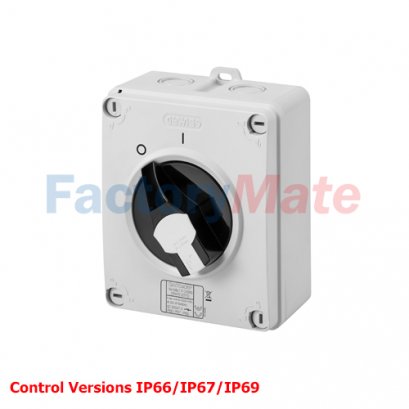 70 RT HP - ISOLATOR - HP - COMMAND - ISOLATING MATERIAL BOX - 16A-160A- LOCKABLE BLACK KNOB - IP66/67/69