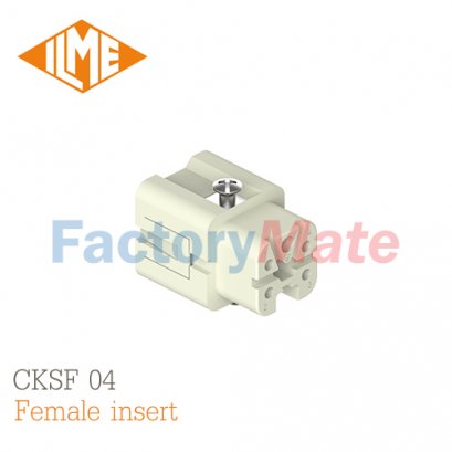 ILME CKSF 04 Female insert, CKS series, spring terminal connection, 4 poles + PE, 10 A 400 V 4 kV 3, size "21.21"