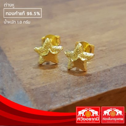 ต่างหูน้ำหนัก 1.0 กรัม