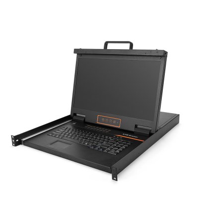 *HT5816 : Kinan 18.5＂16 Port CAT5 LCD KVM over IP Switch 1-Local / 2-Remote Access