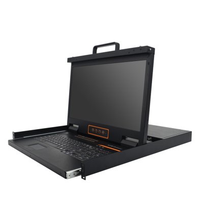 *HT5824 : Kinan 18.5＂24 Port CAT5 LCD KVM over IP Switch 1-Local / 2-Remote Access