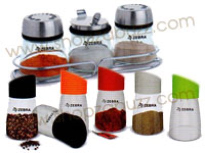 K6 : ชุดโถแก้วเครื่องปรุง ขวดใส่เครื่องปรุง