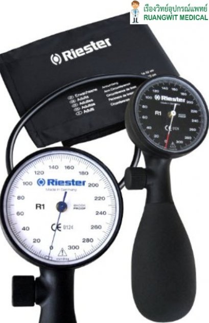 เครื่องวัดความดันแบบกระเป๋า Riester R1 Shock Proof (หน้าปัดดำ) (1250-107)