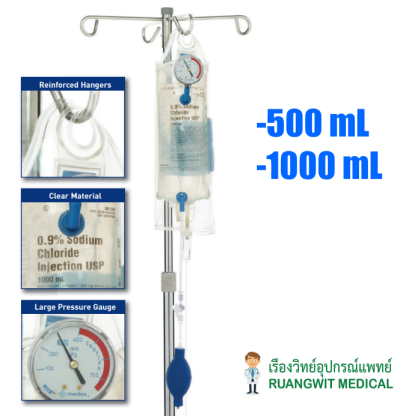 ถุงเพิ่มความดันให้สารน้ำ C-Fusor Pressure Gauge 1,000 mL (MX4810)