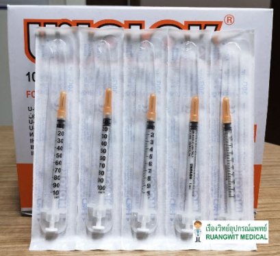 Insulin Unolock เข็มฉีดอินซูลิน 30G x 8mm (1 mL)